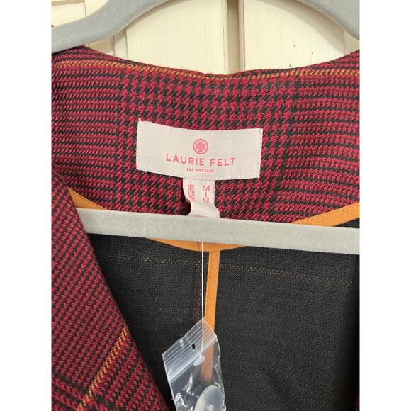 NWOT Laurie Felt size medium Zoe plaid wrap coat jacket - Picture 4 of 6